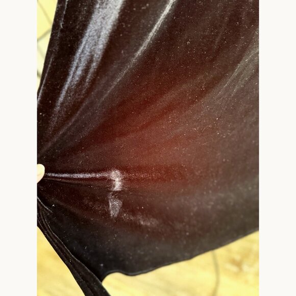 Vintage 90s Catherine Coatney Velvet Maxi Dress Size 1X Black Goth Evening Party - Picture 8 of 9